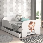 Детско легло 140 x 70 cm с маймунка