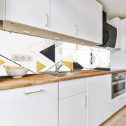 Стъклен гръб за кухня - Летящи триъгълници