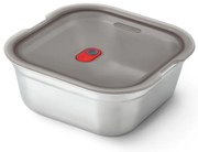 Кутия за храна Black+Blum FBSS-SQ-L017, 1.4 l, Квадратна, Подходяща за фурна, Без BPA, Неръждаема стомана, Сив