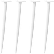 4012517 vidaXL Крака за конзолна маса, конична форма, 4 бр., бели, 72-73 см, стомана