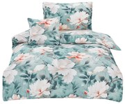 Тюркоазено единично спално бельо от микросатен 3 части 140x200 cm Selma – My House