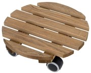 Дървена подвижна стойка за саксии ø 29 cm (височина 8 cm) Indoor – Esschert Design