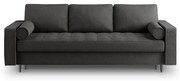 Тъмно сив разтегателен диван Santo - Milo Casa