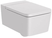 Конзолна тоалетна чиния A346537630, седалка и капак, порцелан, перлен, 44x37x56см