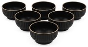 Черни чаши в комплект от 6 броя по 0,25 л - Hermia