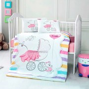 CHIPOLINO Сет за легло 3 части РОЗОВО СЪРЦЕ