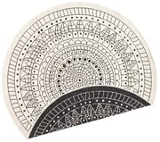 Черно-кремав килим за открито , ⌀ 140 cm Porto - NORTHRUGS