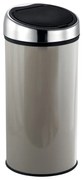 Кафяво-сиво стоманено кошче за боклук с отваряне с докосване 30 l – MSV