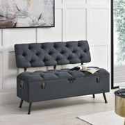 Seat Chest Malmöhus 110x48x75cm Dark Grey by