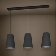 Eglo 390133 - Пендел PETROSA 3xE27/40W/230V черен