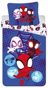 Синьо единично памучно детско спално бельо 140x200 cm Spidey – Jerry Fabrics