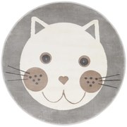 Сив детски килим ø 100 cm Soft – FD