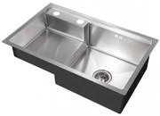 Кухненска мивка ICK D7848HD-R, Inter Ceramic, алпака, 78х48х22см