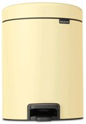 Кош за боклук с педал Brabantia NewIcon 1008840, 5 л, Леко затваряне, Противоплъзгаща основа, Жълт