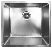 Кухненска мивка 4445T САТЕН, Inter Ceramic, неръждаема стомана, със сифон, 44x20см