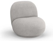 Светлосиво кресло от плат букле Chuck – Micadoni Home