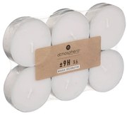 Комплект чаени свещи без аромат atmosphera Many, 6 Броя, Диаметър 5.6 см, Бели