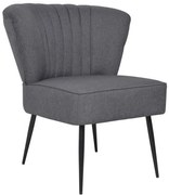 244096 vidaXL Коктейлен стол, тъмносив, текстил