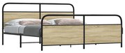 3318652 vidaXL Метална рамка за легло, без матрак, сонома дъб, 180x200 см