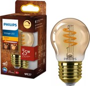 Димируема LED крушка VINTAGE Philips P45 E27/3W/230V 2200K