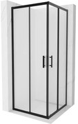 Mexen Rio квадратна душ кабина 80 x 80 см, матирана, черна - 860-080-080-70-30