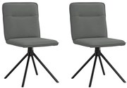 4101233 vidaXL Трапезни столове, 2 бр, тъмносиви, текстил