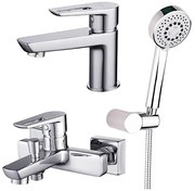 Cersanit S952-003 - комплект вана с батерия + MILLE мивка, хром лъскав