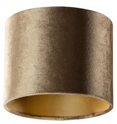 Кадифена абажура бронз със златно вътрешно покритие 18/18/14