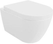 Mexen Rico тоалетна чиния Rimless с бавно падащо седалка твърда, бял гланц - 30478000