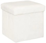 Пуф със съхранение atmosphera Ezzio, Букле, Сгъваем, Бял