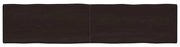 364054 vidaXL Плот за маса тъмнокафяв 220x50x(2-4) см обработен масивен дъб