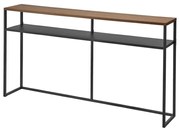 Конзолна маса от декор от ясен в черен и тъмнокафяв цвят 20,5x126 cm Tower – YAMAZAKI