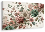 Картина на платно – Нежни цветя в пастелни тонове