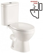 Моноблок LINNI ICC 6576P BIDET, биде, седалка и капак, порцелан, бял, 76х65х36.5см