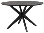 Кръгла маса за хранене с дъбов плот 120x120 cm Calverton - Rowico