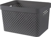 Тъмносива пластмасова кутия за съхранение 35,5x26x22 cm Pure – Curver