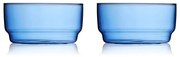 Сини стъклени купички в комплект от 2 бр. 500 ml Torino – Lyngby Glas