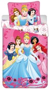 Единично детско памучно спално бельо 140x200 cm Princezny "Heart" – Jerry Fabrics