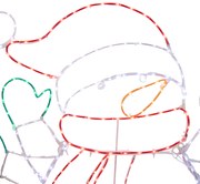 Коледна подова лампа Снежен човек 116 см вкл. LED с таймер IP44 - Pax