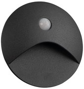 Kanlux 39125 - LED осветително тяло за стъпала със сензор EXIN 2,5W/230V 3000K IP65 антрацит, кръгло