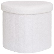 Бяла табуретка от прежда с примки от букле Medford – House Nordic