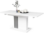 ЛЕОНЕЛ Бял мат - МОДЕРНА РАЗТЕГАТЕЛНА МАСА ДО 180 cм!