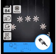 Aigostar - външна LED коледна гирлянда 84xLED/230V 1,2x1m IP44, студено бяла, със снежинки