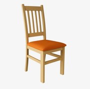 Трапезен стол SIMON бук/оранжев