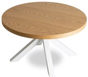 Масичка за кафе LINCOLN Ø 80 см - различни цветови варианти златен дъб - бял