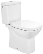 Тоалетна чиния за моноблок, Roca, A34299L000 SQUARE, с двойно оттичане, Rimless, 35x65.5x76см