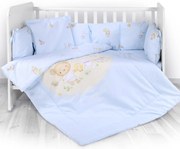LORELLI Classic Сет от 5 части + голям обиколник за легло 70/140 РАНФОРС БЕАР ПАРТИ СИНЬО