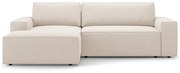 Бежов разтегателен ъглов диван от букле (ляв ъгъл) Jodie – Micadoni Home
