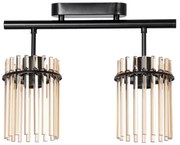 Полилей за повърхностен монтаж 2xE27/60W/230V черен/опушен