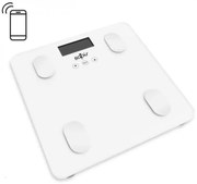 Дигитален кантар-анализатор SAPIR SP 1650 AB, 180 кг, Измерване на мускулна маса, мазнини, вода, кости и BMI, Бял